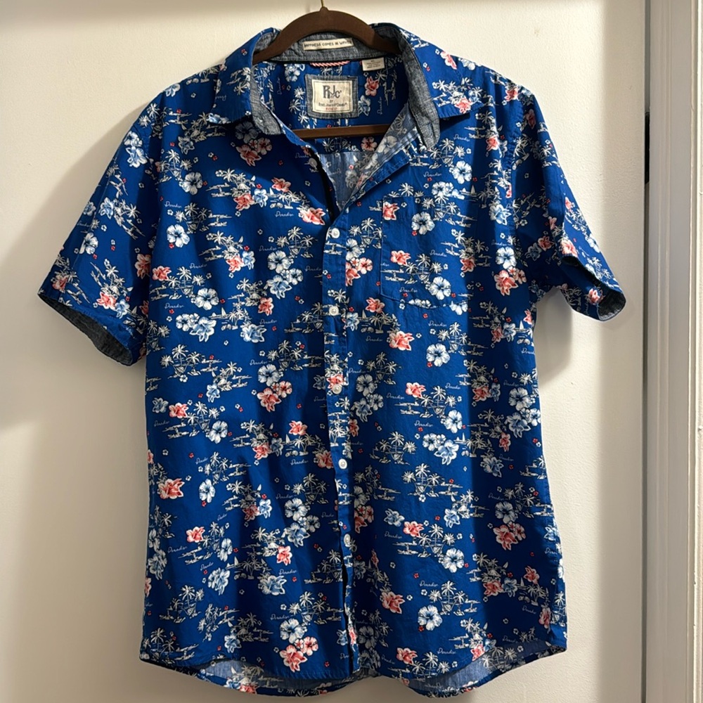 Vintage but with strong colors. This shirt has a lot of life left